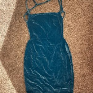 Fashion nova - blue velvet dress